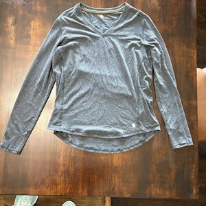 Carhartt gray V-Neck Long Sleeve Women's Top